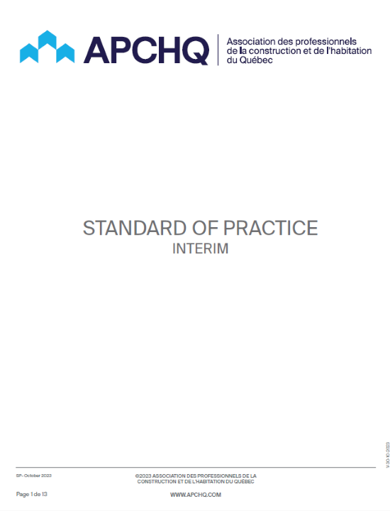 APCHQ Standard of practice - pdf